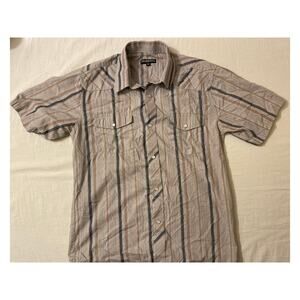 Gioberti Italy Womens Size 12 Pearl Snap Button Down Short Sleeve Shirt